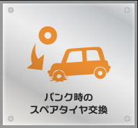 パンク時のスペアタイヤ交換